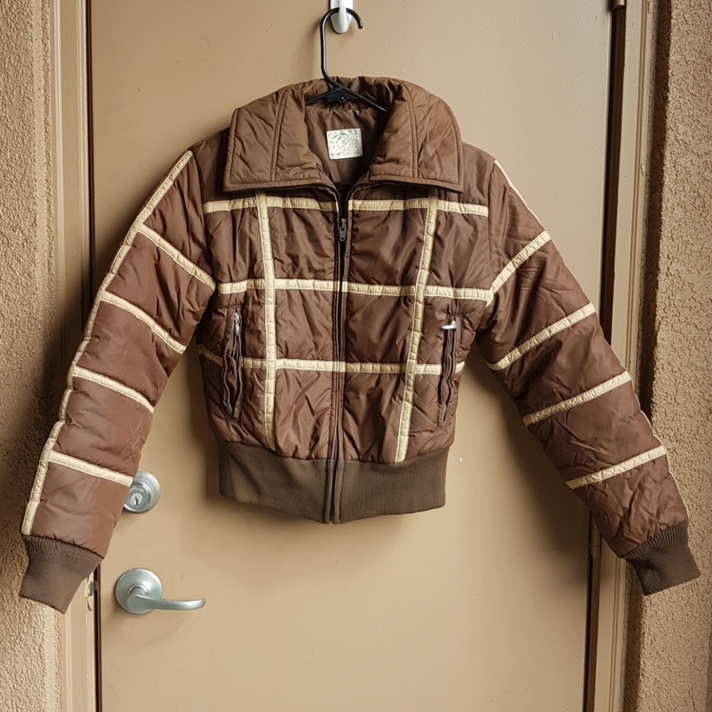 chocolate brown cropped jacket